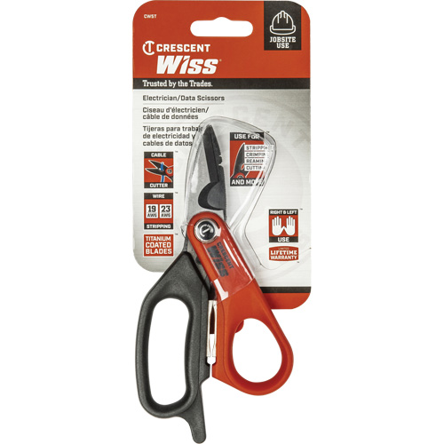 Electrician's Data Shears, 6", Rings Handle Ottawa Fastener Supply