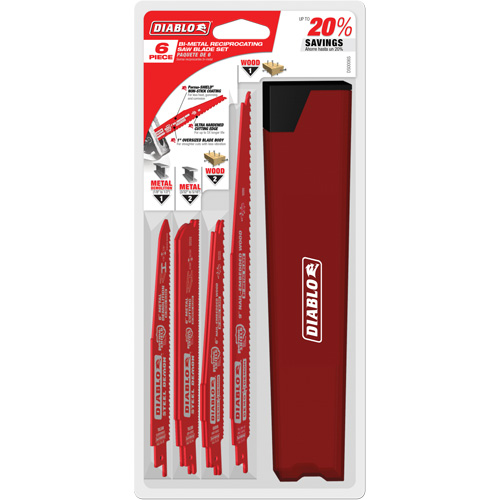 Ensemble de lames de scie alternative pour la coupe/d&eacute;molition du bois avec clous Ottawa Fastener Supply