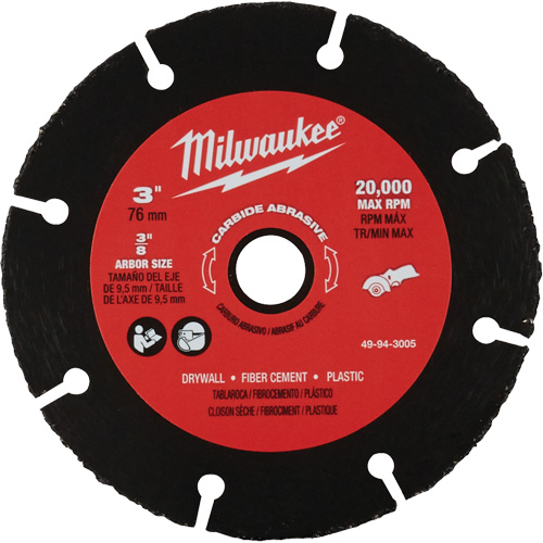 Carbide Abrasive Blade, 3" x 3/8" Arbor, Silicon Carbide, 20000 RPM Ottawa Fastener Supply