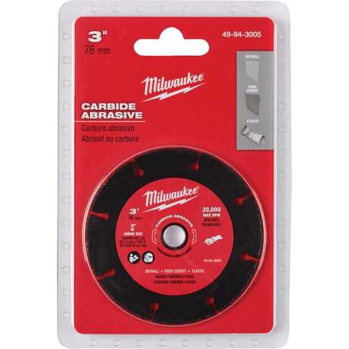 Carbide Abrasive Blade, 3" x 3/8" Arbor, Silicon Carbide, 20000 RPM Ottawa Fastener Supply