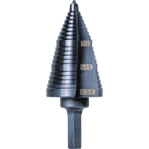 3-Step Drill Bit, 7/8" - 1-3/8" , High Speed Steel Ottawa Fastener Supply