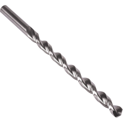 Parabolic Flute Extra Length Drill Bit, 3/16", High Speed Steel, 6" Flute, 135° Point Ottawa Fastener Supply