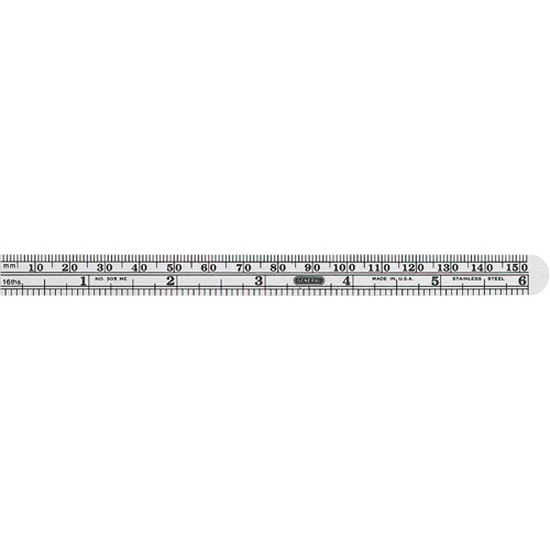 Economy Precision Flexible Ruler, 6-1/2" L, Steel Ottawa Fastener Supply