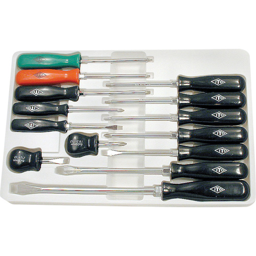 ISD-14 ITC&reg; Professional ABS Handle Screwdriver Set, 14 Pcs., Magnetic Ottawa Fastener Supply