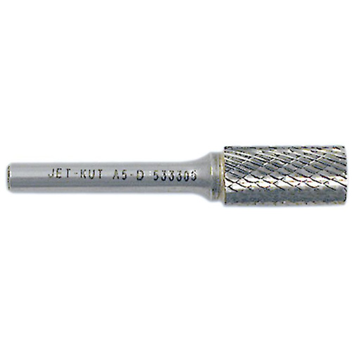JET-KUT&reg; Cylindrical Shape Burr, 1/2" Dia., 1/4" Shank, 1" Depth of Cut Ottawa Fastener Supply
