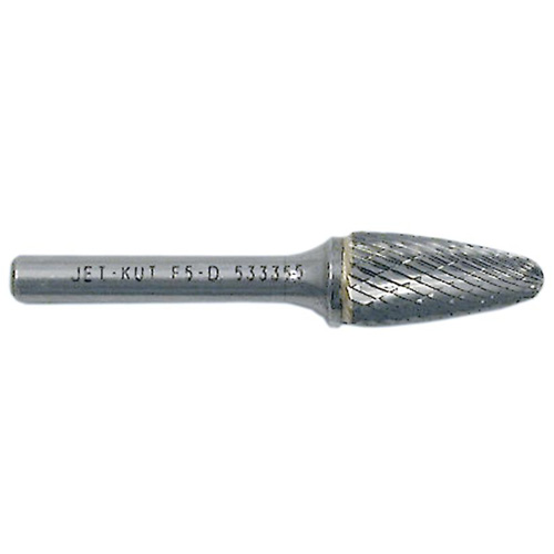 Tree Shape Bur with Radius End, 3/8" Dia., 1/4" Shank, 3/4" Depth of Cut Ottawa Fastener Supply