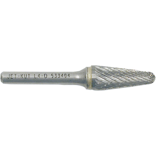 Fraise conique avec extr&eacute;mit&eacute; en rayon L4-D JET-KUT, 1/4" dia., 1/4" Tige, 1-1/8" Prof. de la coupe Ottawa Fastener Supply