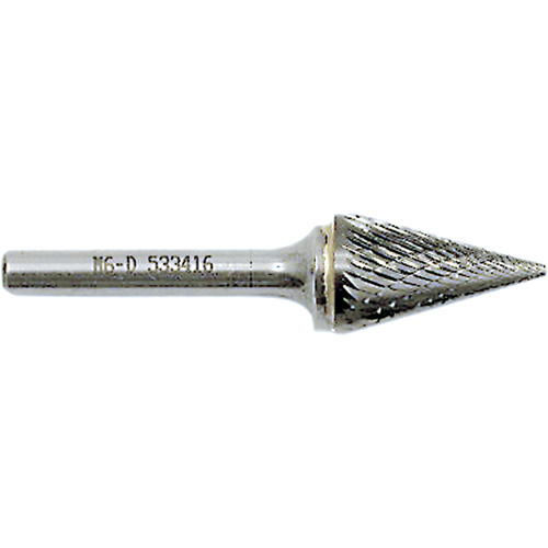 M4-D JET-KUT&reg; Cone Shape Burr, 3/8" Dia., 1/4" Shank, 5/8" Depth of Cut Ottawa Fastener Supply