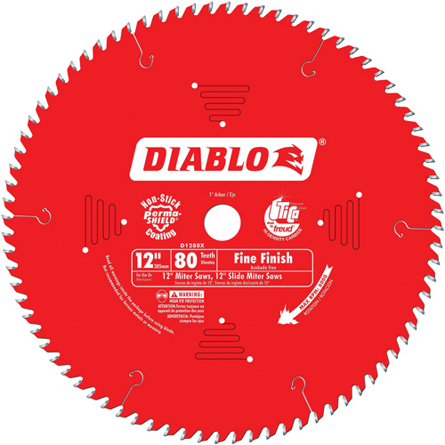 Contractor Saw Blades - Fine Finishing Saw Blades, 12", 80 Teeth, Wood Use Ottawa Fastener Supply