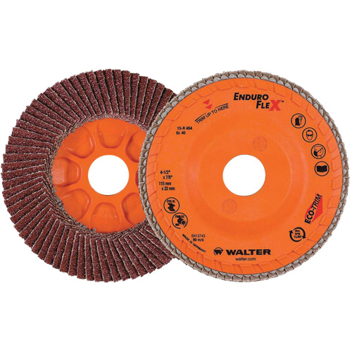 Enduro-Flex Flap Disc, 4-1/2" x 7/8", Type 27, 40 Grit, Zirconia Alumina Ottawa Fastener Supply