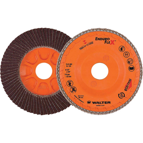 Enduro-Flex Flap Disc, 4-1/2" x 7/8", Type 27, 120 Grit, Zirconia Alumina Ottawa Fastener Supply