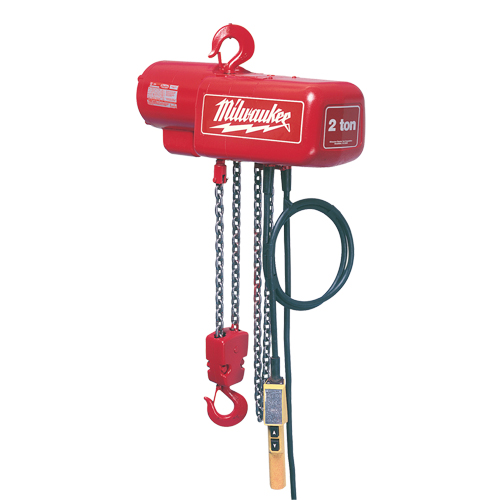 Electric Chain Hoist, 15' Lift, 1000 lbs. (0.5 tons) Capacity, 16 FPM Ottawa Fastener Supply