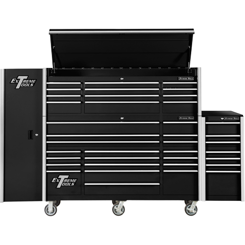 RX Series Side Cabinet, 3 Drawers, 19" W x 25" D x 61" H, Black Ottawa Fastener Supply