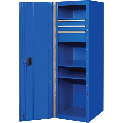 RX Series Side Cabinet, 3 Drawers, 19" W x 25" D x 61" H, Blue Ottawa Fastener Supply