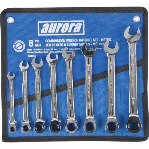 Fixed Head Wrench Set, Combination, 8 Pieces, Metric Ottawa Fastener Supply