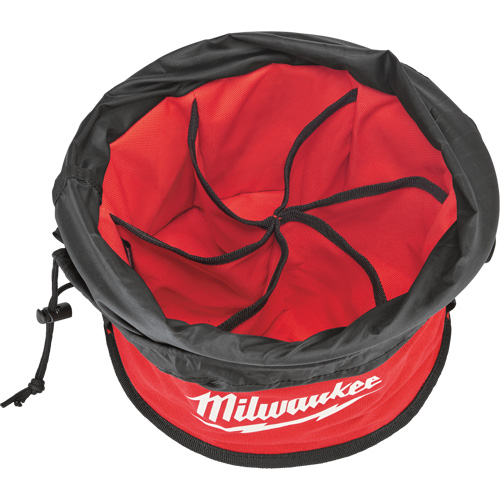 Sac range-tout style parachute, 11-4/5" lo x 11-4/5" la x 11" h, Nylon, Noir/Rouge Ottawa Fastener Supply