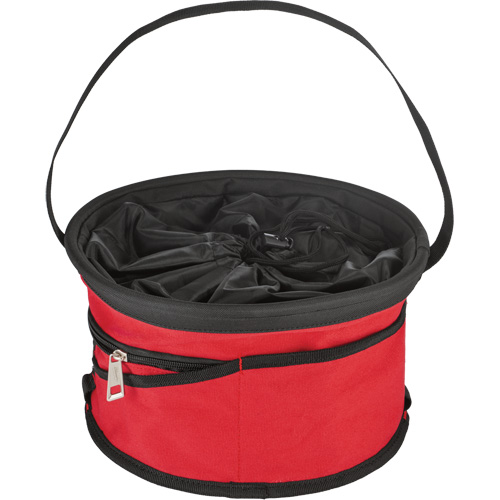 Sac range-tout style parachute, 11-4/5" lo x 11-4/5" la x 11" h, Nylon, Noir/Rouge Ottawa Fastener Supply