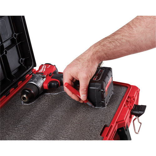 Packout Tool Case with Customizable Insert, 20-7/10" x 15-1/5" x 6-1/5", Black/Red Ottawa Fastener Supply