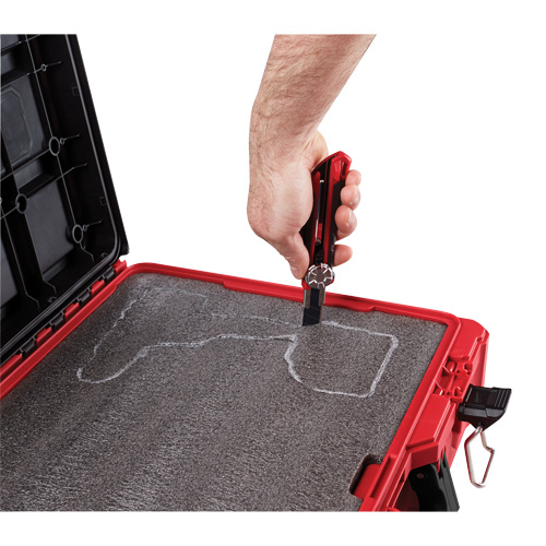 Packout Tool Case with Customizable Insert, 20-7/10" x 15-1/5" x 6-1/5", Black/Red Ottawa Fastener Supply