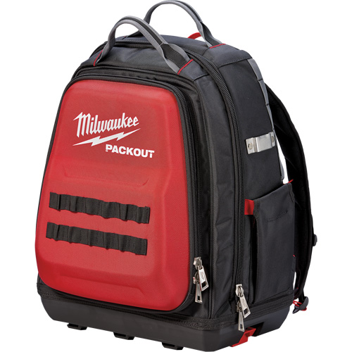 Packout Backpack, 15-3/4" L x 11-4/5" W, Black/Red, Ballistic Ottawa Fastener Supply
