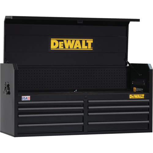 Tool Chest, 51-1/2" W, 8 Drawers, Black Ottawa Fastener Supply