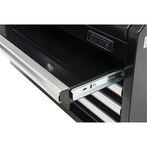 Industrial Tool Chest, 26" W, 4 Drawers, Black Ottawa Fastener Supply