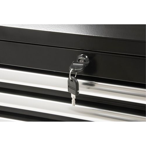 Industrial Tool Chest, 26" W, 4 Drawers, Black Ottawa Fastener Supply