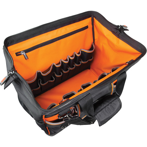 Tradesman Pro Wide-Open Tool Bag, Ballistic Nylon, 42 Pockets, Black Ottawa Fastener Supply
