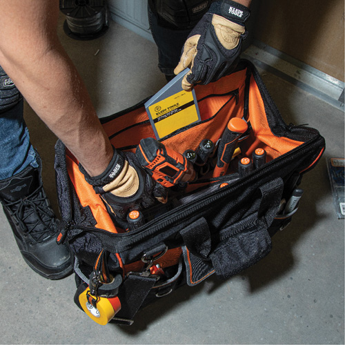 Tradesman Pro Wide-Open Tool Bag, Ballistic Nylon, 42 Pockets, Black Ottawa Fastener Supply
