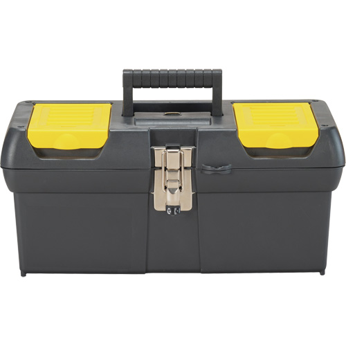 2000 Series Tool Box with Tray, 16" W x 7-1/10" D x 8-1/10" H, Black/Yellow Ottawa Fastener Supply