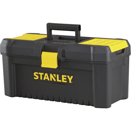 Essential&reg; Tool Box with Tray, 16" W x 8" D x 7-3/10" H, Black/Yellow Ottawa Fastener Supply