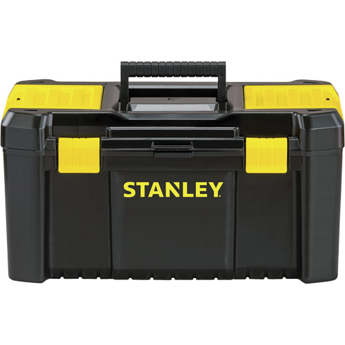 Essential&reg; Tool Box with Tray, 19" W x 9-7/8" D x 9-3/4" H, Black/Yellow Ottawa Fastener Supply