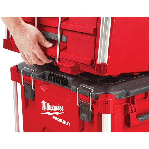 Packout 3-Drawer Tool Box, 16-1/3" x 14-1/3" x 22-1/5", Black/Red Ottawa Fastener Supply