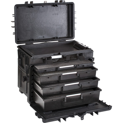 Mobile Tool Chest With Drawers, 6 Drawers, 22-4/5" W x 15" D x 18" H, Black Ottawa Fastener Supply