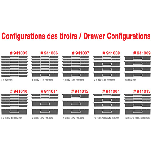 Mobile Tool Chest With Drawers, 6 Drawers, 22-4/5" W x 15" D x 18" H, Black Ottawa Fastener Supply