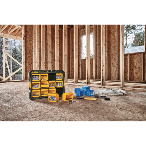 Organisateur Flip-Bin, 3-7/8" la x 17-3/4" p x 13-7/8" h, Noir/Jaune Ottawa Fastener Supply