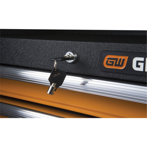 GSX Series Tool Chest, 26" W, 4 Drawers, Black/Orange Ottawa Fastener Supply