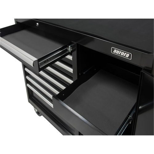 Chariot &agrave; outils industriel, 8 tiroirs, 44-3/10" la x 21-1/10" p x 36-7/10" h, Noir Ottawa Fastener Supply