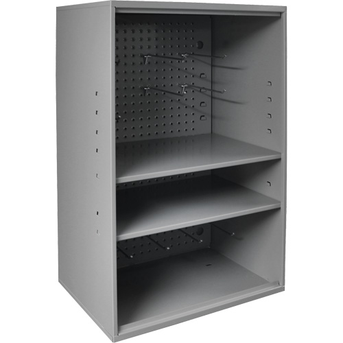Armoire d'entreposage de produits abrasifs avec panneau perfor&eacute;, Acier, 19-7/8" x 14-1/4" x 32-3/4", Gris Ottawa Fastener Supply