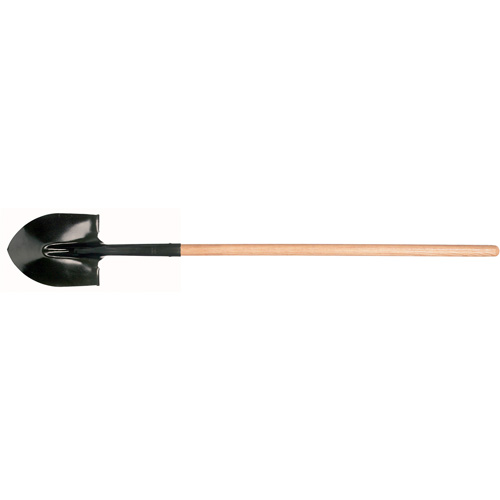 Round Point Shovel, Tempered Steel Blade, Hardwood, Straight Handle Ottawa Fastener Supply