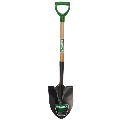 Round-Point Shovel, Tempered Steel Blade, Wood, D-Grip Handle Ottawa Fastener Supply