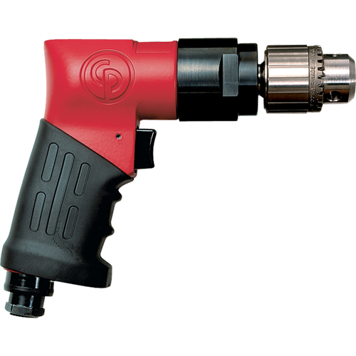 Non-Reversible Drills, 21 CFM, 1/4" NPTF, 89 dBA, 3/8" Chuck, Keyed Ottawa Fastener Supply