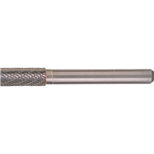Solid Carbide Burrs - Cylinder Shape with No End Cut, SA-3, 3/8" Dia., 1/4" Shank Ottawa Fastener Supply