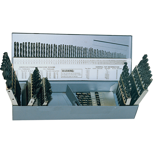CLE-LINE Drill Sets, 115 Pieces, High Speed Steel Ottawa Fastener Supply