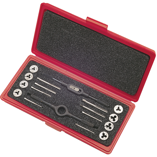 Tap & Die Sets with Production Hand Taps and Carbon Steel Round Adjustable Dies, 8 Pieces Ottawa Fastener Supply