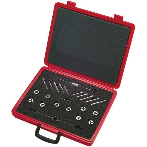 Tap & Die Sets with Production Hand Taps and Carbon Steel Round Adjustable Dies, 20 Pieces Ottawa Fastener Supply