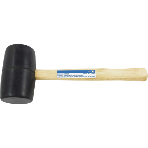 RM-32 Rubber Mallet, 32 oz., Wood Handle, 13-1/2" L Ottawa Fastener Supply