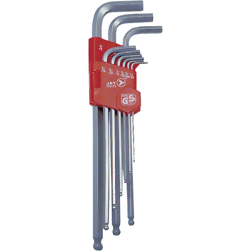 JBHK-9XL Extra Long Ball Nose Hex Key Set, 9 Pcs., Imperial Ottawa Fastener Supply
