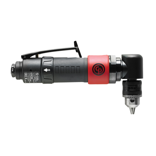 Pneumatic Reversible Angle Drill, 3/8" Chuck, 1/4" NPT Air Inlet, 2000 No Load RPM Ottawa Fastener Supply