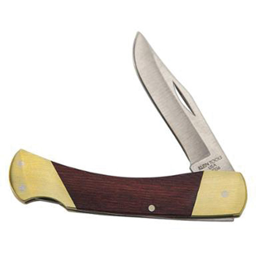 Sportsman Knife with Curved Handle, 2-5/8" Blade, Stainless Steel Blade, Wood Handle Ottawa Fastener Supply